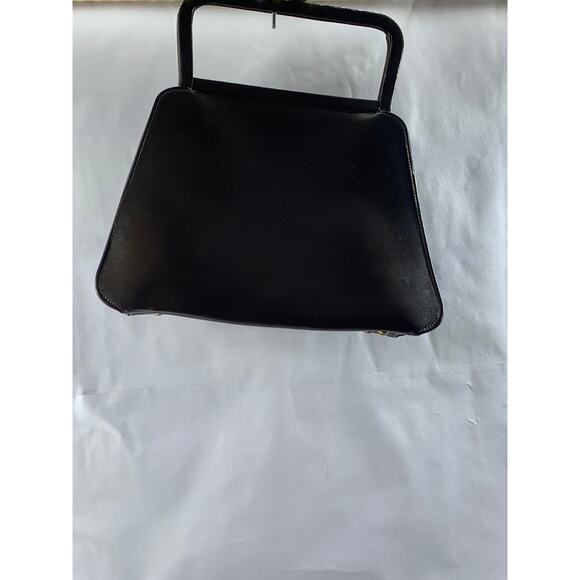 LOU TAYLOR MIAMI Women's Dark Brown Vintage 60's Faux Leather Handbag - Picture 1 of 12